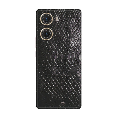 VIVO Z/V/X/T/U/S Series Phone Skins (All Models) - Black Snack Leather - Matte Finish (M-147) Vivo V29e (5G)
