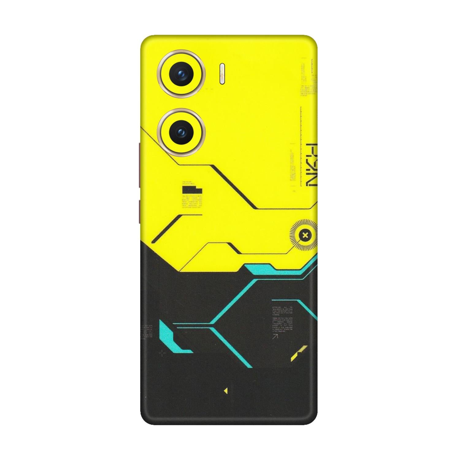 VIVO Z/V/X/T/U/S Series Phone Skins (All Models) - Black Yellow Technica - Matte Finish (M-53) Vivo V29e (5G)