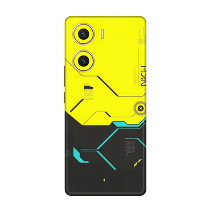 VIVO Z/V/X/T/U/S Series Phone Skins (All Models) - Black Yellow Technica - Matte Finish (M-53) Vivo V29e (5G)