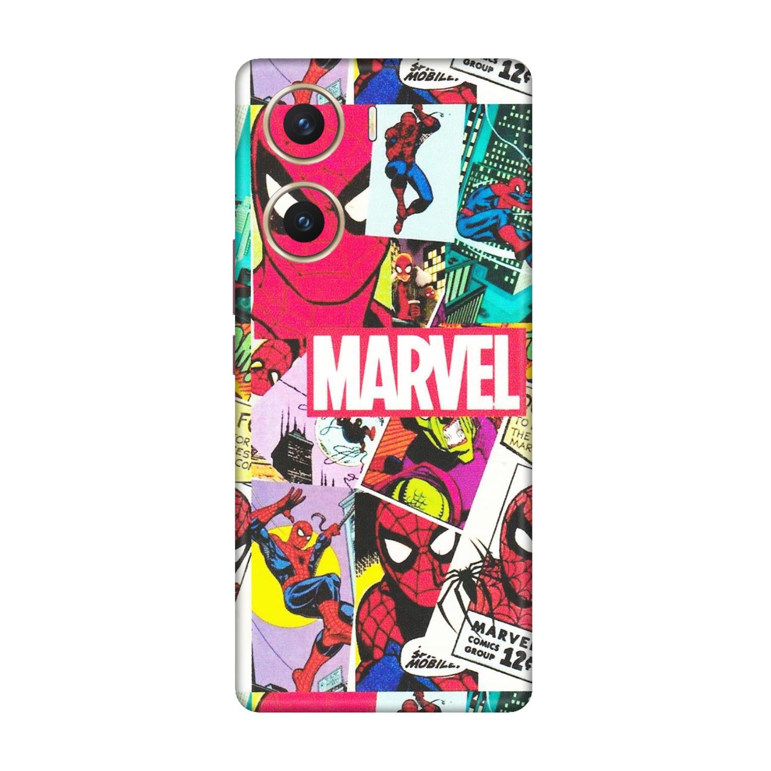 VIVO Z/V/X/T/U/S Series Phone Skins (All Models) - Marvel Comic Spiderman Grafitti - Matte Finish (M-72) Vivo V29e (5G)