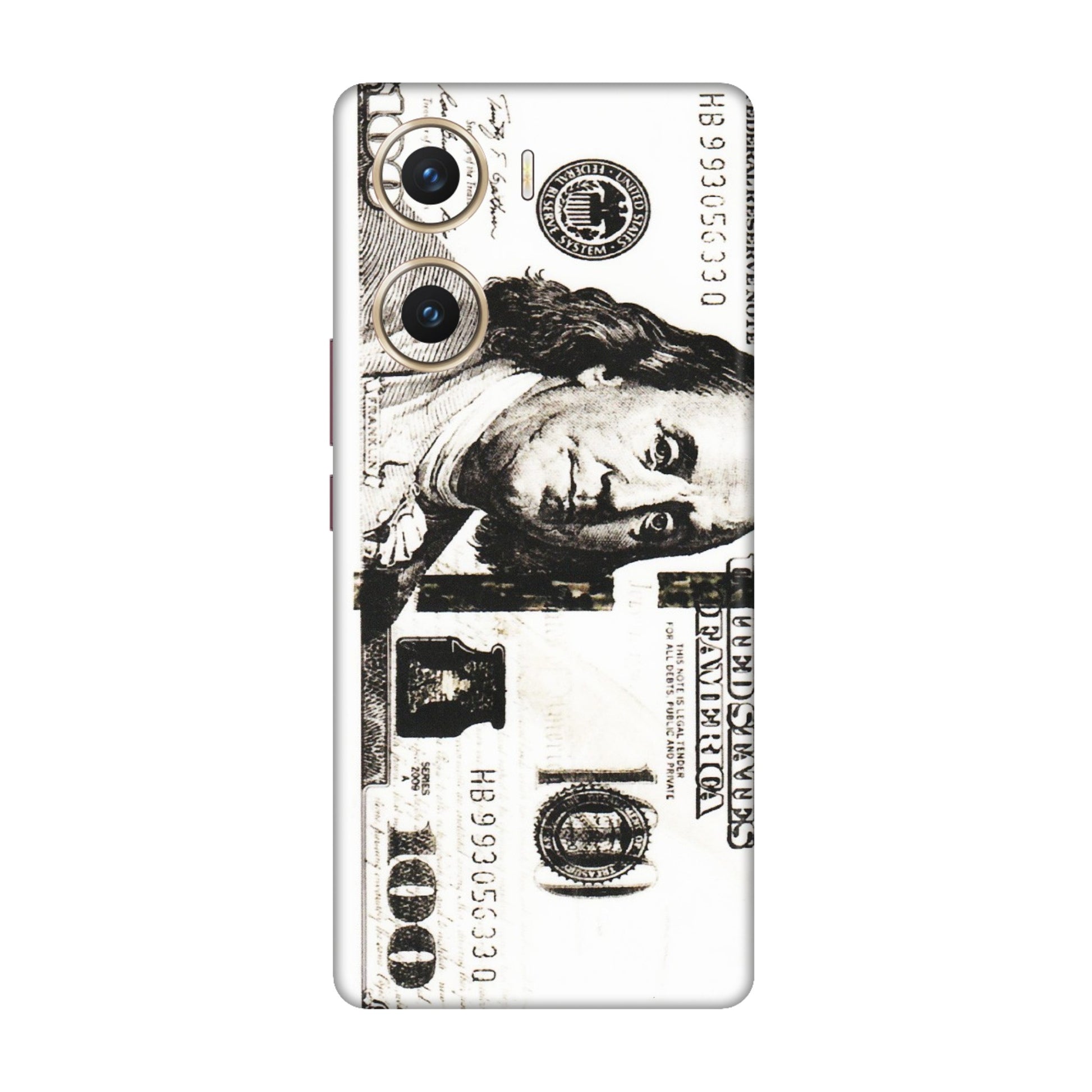 VIVO Z/V/X/T/U/S Series Phone Skins (All Models) - 100 Dollar Currency - Transparent Finish (T-01) Vivo V29e (5G)