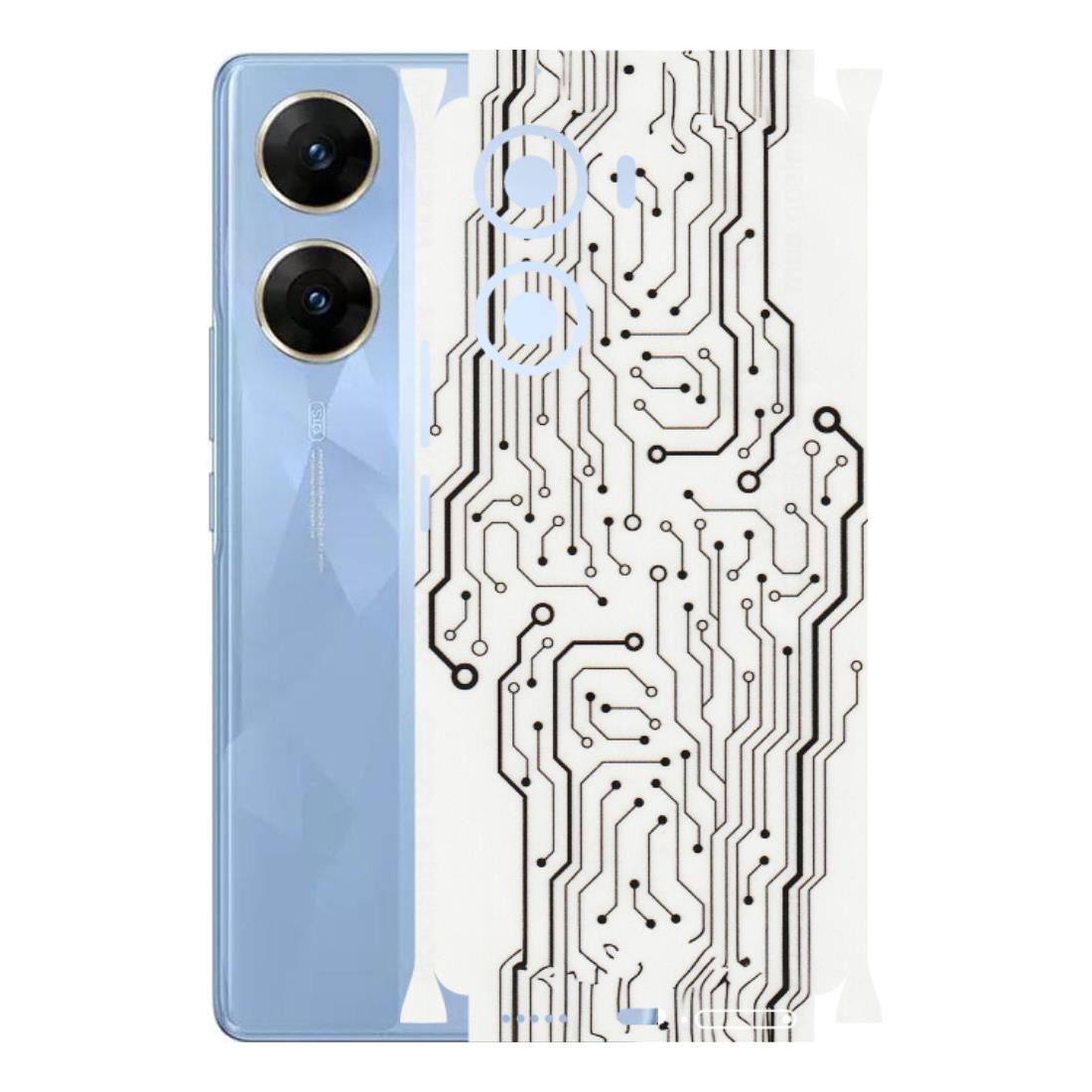 VIVO Z/V/X/T/U/S Series Phone Skins (All Models) - Tech Circuits - Transparent Finish (T-03) Vivo V29e (5G)