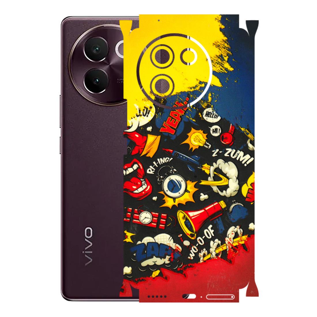 VIVO Z/V/X/T/U/S Series Phone Skins (All Models) - Pacific Doodle Art - 3D Embossed Finish (L-120) Vivo V30E