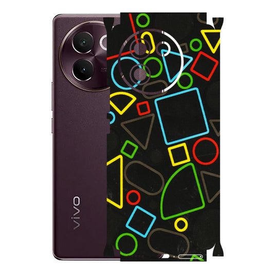 VIVO Z/V/X/T/U/S Series Phone Skins (All Models) - Black Shapes - 3D Embossed Finish (L-131) Vivo V30E
