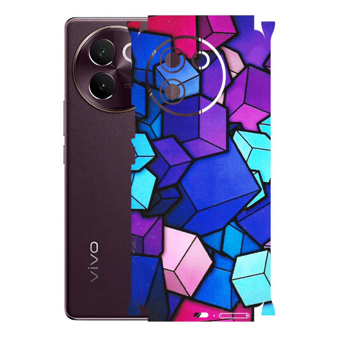 VIVO Z/V/X/T/U/S Series Phone Skins (All Models) - Cube Doodle - 3D Embossed Finish (L-141) Vivo V30E