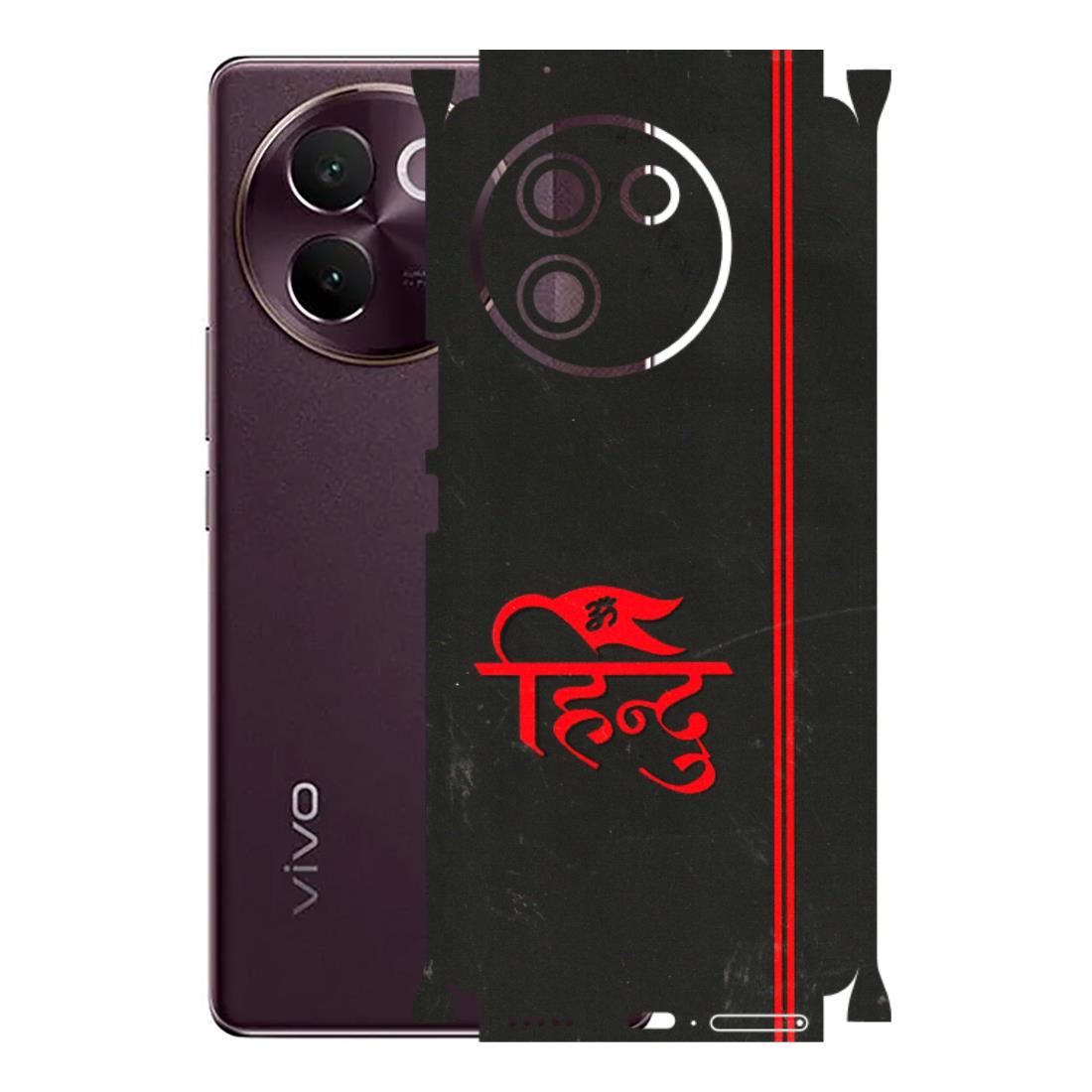 VIVO Z/V/X/T/U/S Series Phone Skins (All Models) - Hindu Black - 3D Embossed Finish (L-153) Vivo V30E