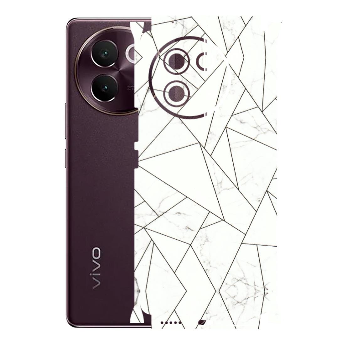 VIVO Z/V/X/T/U/S Series Phone Skins (All Models) - Luxury White Marble Effect - 3D Embossed Finish (L-168) Vivo V30E