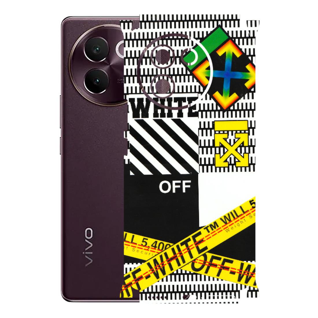 VIVO Z/V/X/T/U/S Series Phone Skins (All Models) - White Off Abstract - 3D Embossed Finish (L-172) Vivo V30E