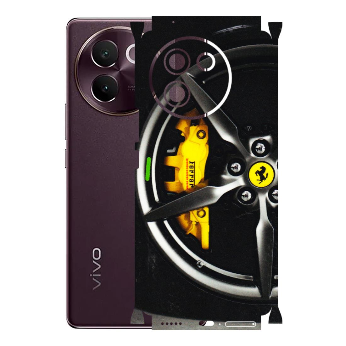 VIVO Z/V/X/T/U/S Series Phone Skins (All Models) - Ferrari Wheel Alloy - 3D Embossed Finish (L-173) Vivo V30E