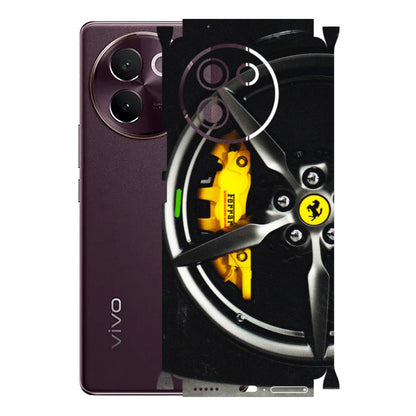VIVO Z/V/X/T/U/S Series Phone Skins (All Models) - Ferrari Wheel Alloy - 3D Embossed Finish (L-173) Vivo V30E