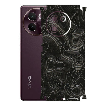 VIVO Z/V/X/T/U/S Series Phone Skins (All Models) - Black Swirl - 3D Embossed Finish (L-196) Vivo V30E