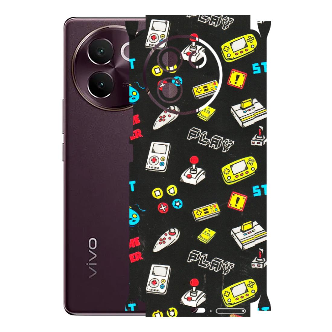 VIVO Z/V/X/T/U/S Series Phone Skins (All Models) - Gaming Doodles - 3D Embossed Finish (L-224) Vivo V30E