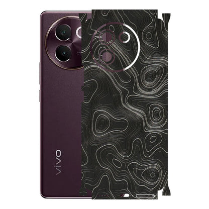 VIVO Z/V/X/T/U/S Series Phone Skins (All Models) - Abstract White Line Map - 3D Embossed Finish (L-269) Vivo V30E