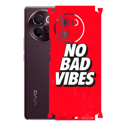 VIVO Z/V/X/T/U/S Series Phone Skins (All Models) - No Bad Vibes - 3D Embossed Finish (L-280) Vivo V30E