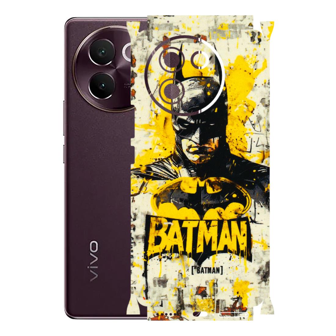 VIVO Z/V/X/T/U/S Series Phone Skins (All Models) - Batman Yellow BT - 3D Embossed Finish (L-304) Vivo V30E