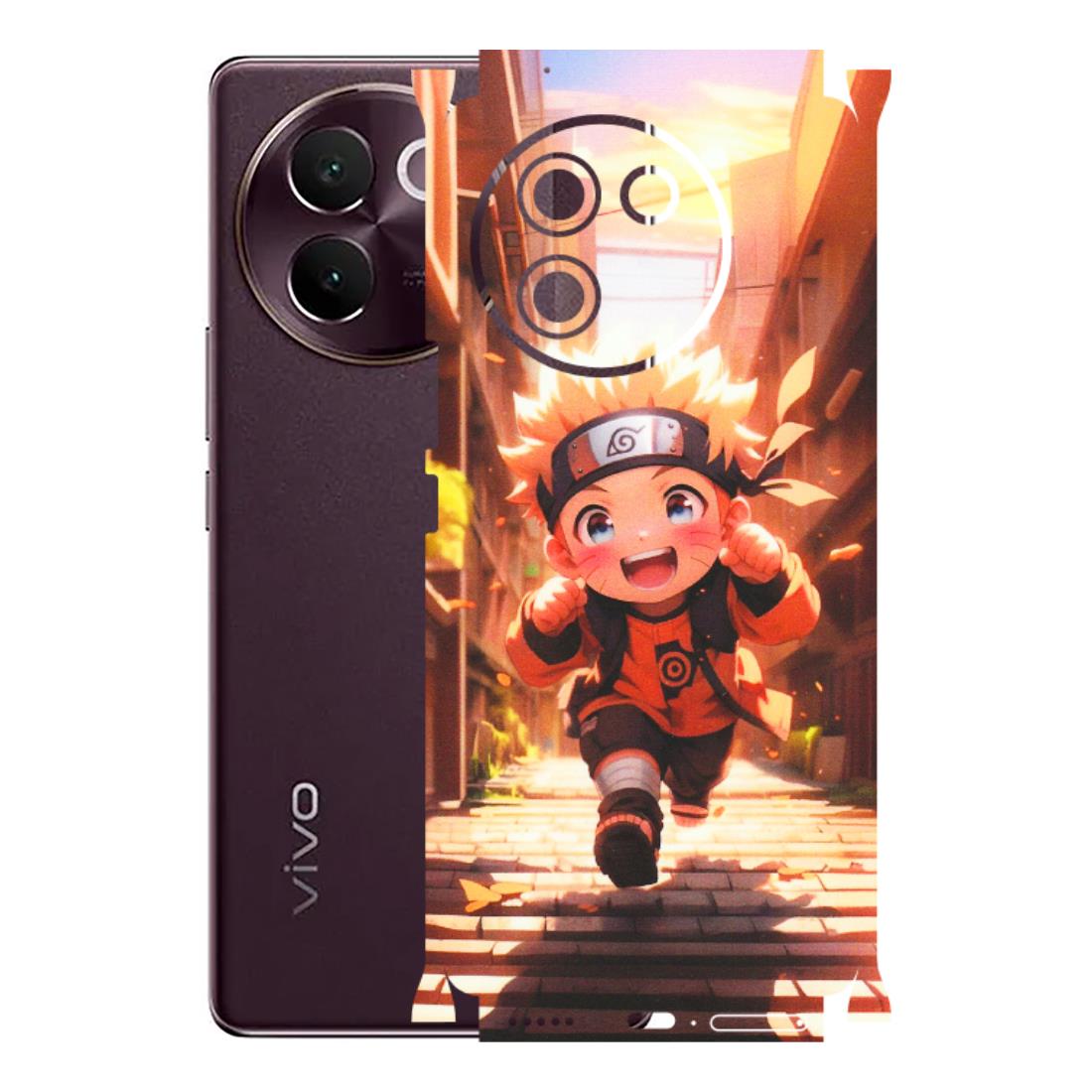 VIVO Z/V/X/T/U/S Series Phone Skins (All Models) - Naruto Cute Toon Running - Matte Finish (M-04) Vivo V30E
