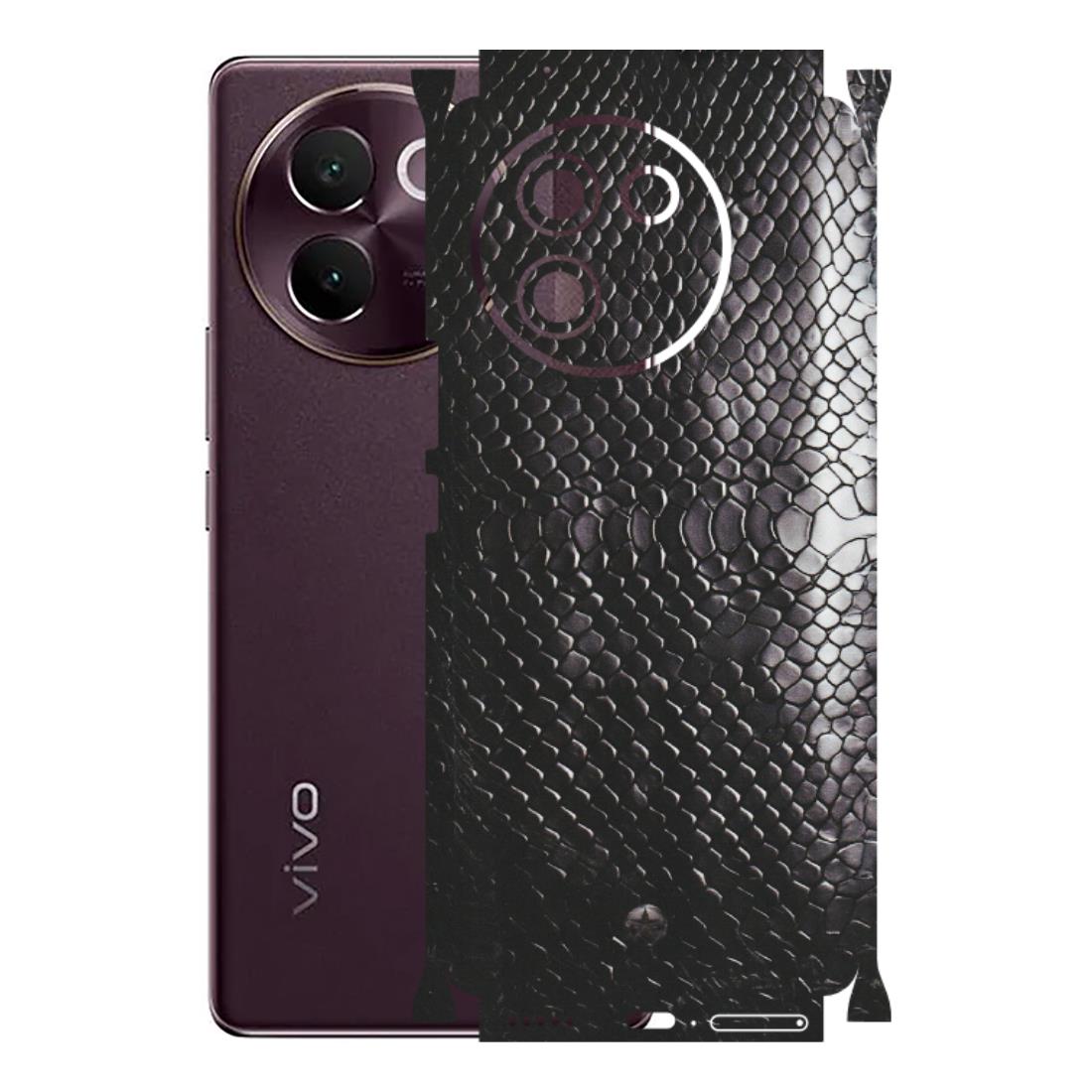 VIVO Z/V/X/T/U/S Series Phone Skins (All Models) - Black Snack Leather - Matte Finish (M-147) Vivo V30E
