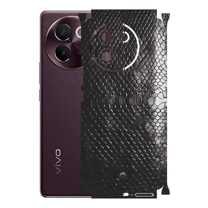 VIVO Z/V/X/T/U/S Series Phone Skins (All Models) - Black Snack Leather - Matte Finish (M-147) Vivo V30E