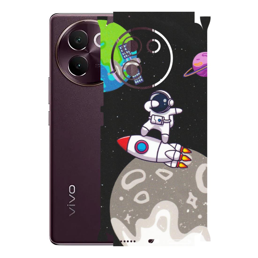 VIVO Z/V/X/T/U/S Series Phone Skins (All Models) - Astronaut Vibing Toon Running - Matte Finish (M-39) Vivo V30E