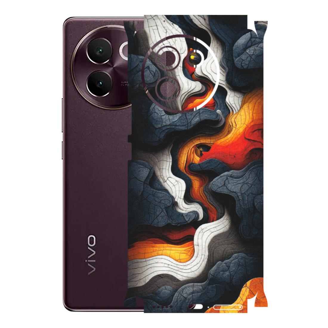 VIVO Z/V/X/T/U/S Series Phone Skins (All Models) - Abstract Volcanic Layers - Matte Finish (M-52) Vivo V30E