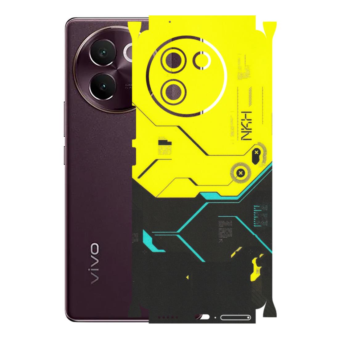 VIVO Z/V/X/T/U/S Series Phone Skins (All Models) - Black Yellow Technica - Matte Finish (M-53) Vivo V30E