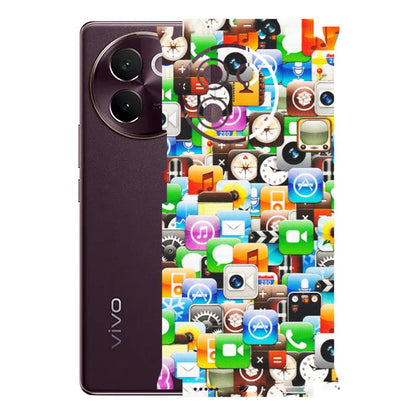 VIVO Z/V/X/T/U/S Series Phone Skins (All Models) - All Apple Icons - Matte Finish (M-93) Vivo V30E