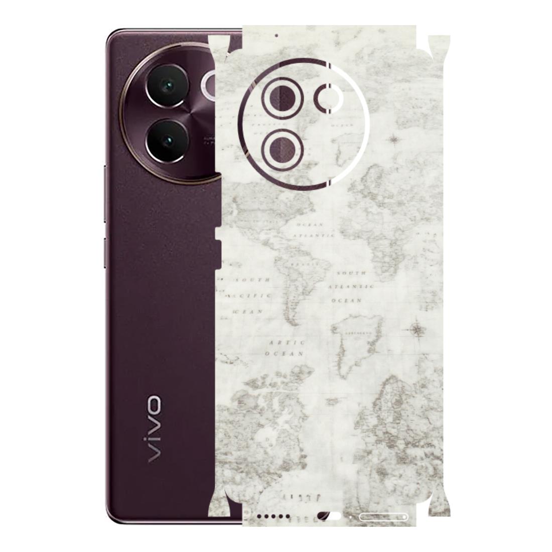 VIVO Z/V/X/T/U/S Series Phone Skins (All Models) - World Travel Map - Transparent Finish (T-04) Vivo V30E