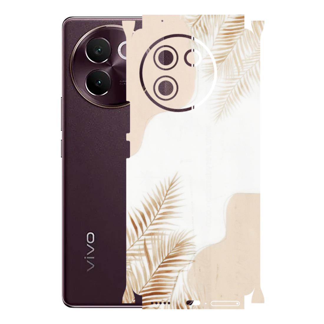 VIVO Z/V/X/T/U/S Series Phone Skins (All Models) - Gold Petals Abstract - Transparent Finish (T-08) Vivo V30E