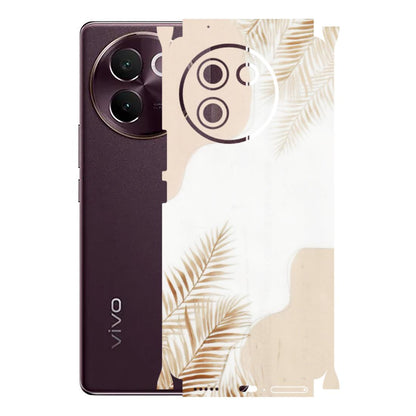 VIVO Z/V/X/T/U/S Series Phone Skins (All Models) - Gold Petals Abstract - Transparent Finish (T-08) Vivo V30E
