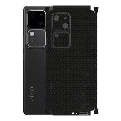 VIVO Z/V/X/T/U/S Series Phone Skins (All Models) - Black honeycomb - 3D Embossed Finish (L-114) Vivo V30 5G