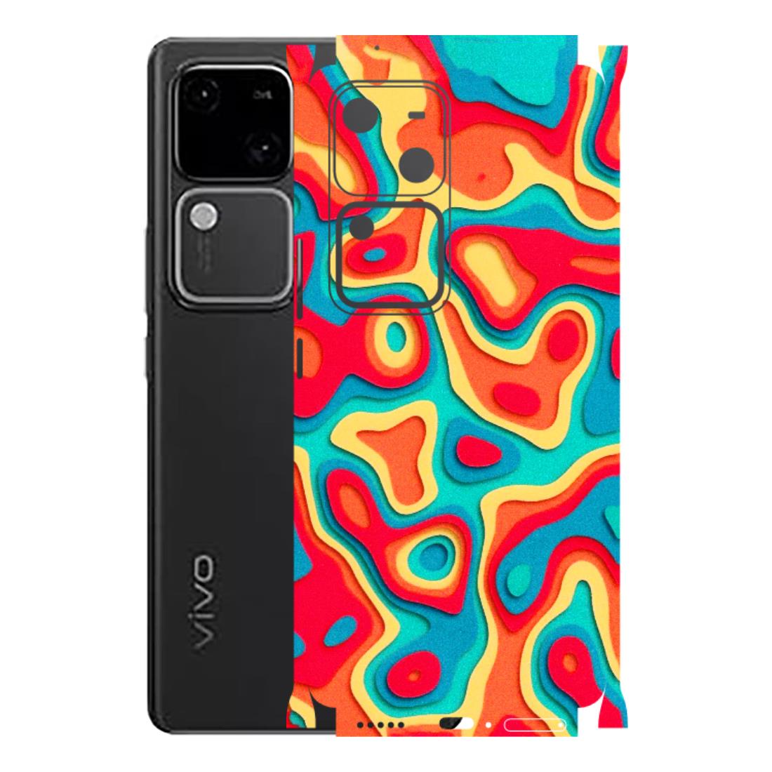 VIVO Z/V/X/T/U/S Series Phone Skins (All Models) - Abstract Swirl - 3D Embossed Finish (L-150) Vivo V30 5G