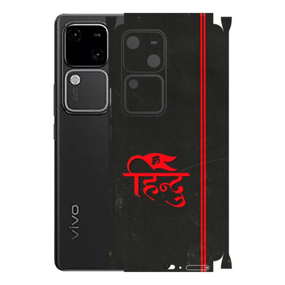 VIVO Z/V/X/T/U/S Series Phone Skins (All Models) - Hindu Black - 3D Embossed Finish (L-153) Vivo V30 5G