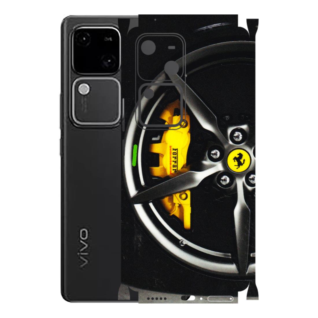 VIVO Z/V/X/T/U/S Series Phone Skins (All Models) - Ferrari Wheel Alloy - 3D Embossed Finish (L-173) Vivo V30 5G