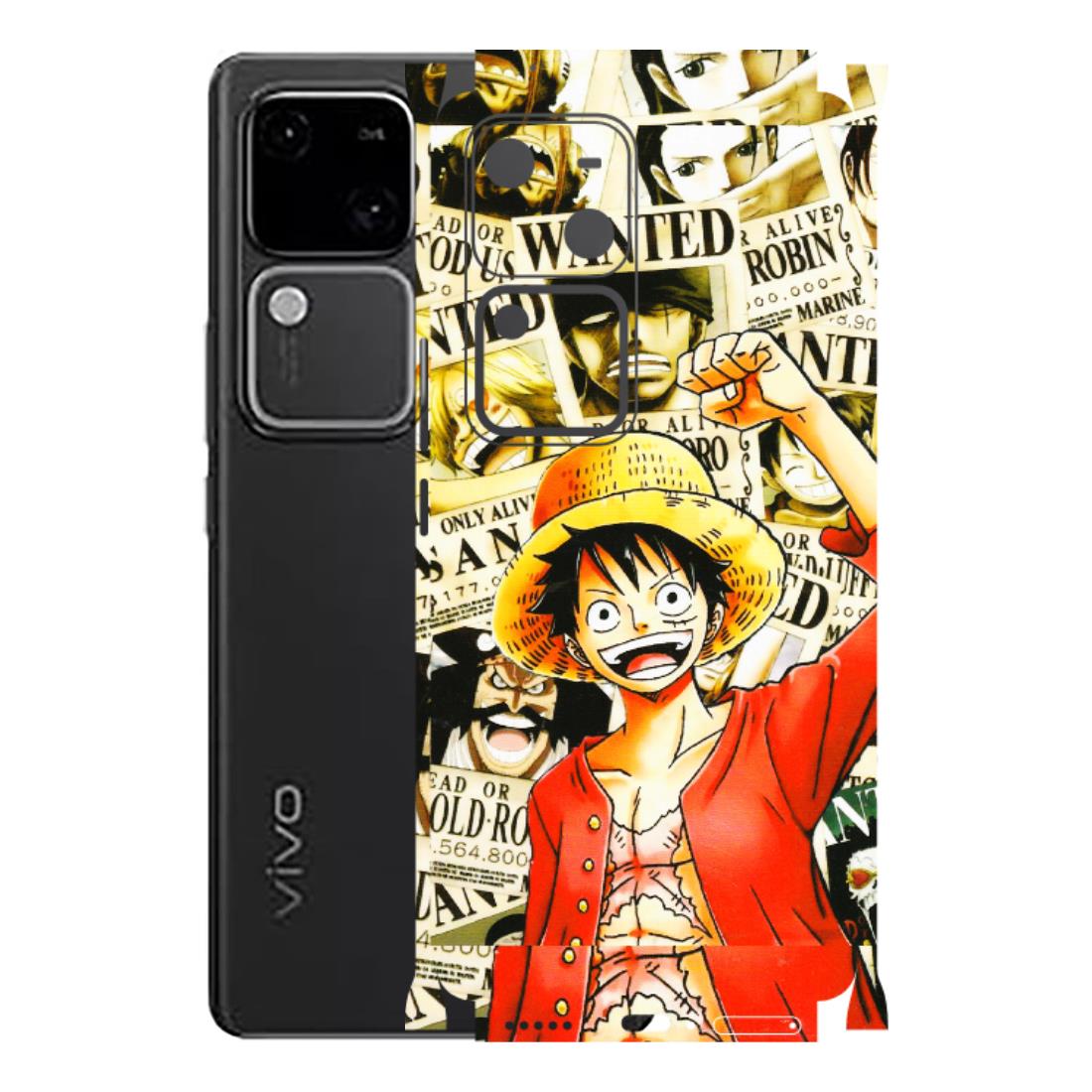 VIVO Z/V/X/T/U/S Series Phone Skins (All Models) - Luffy Anime - 3D Embossed Finish (L-177) Vivo V30 5G