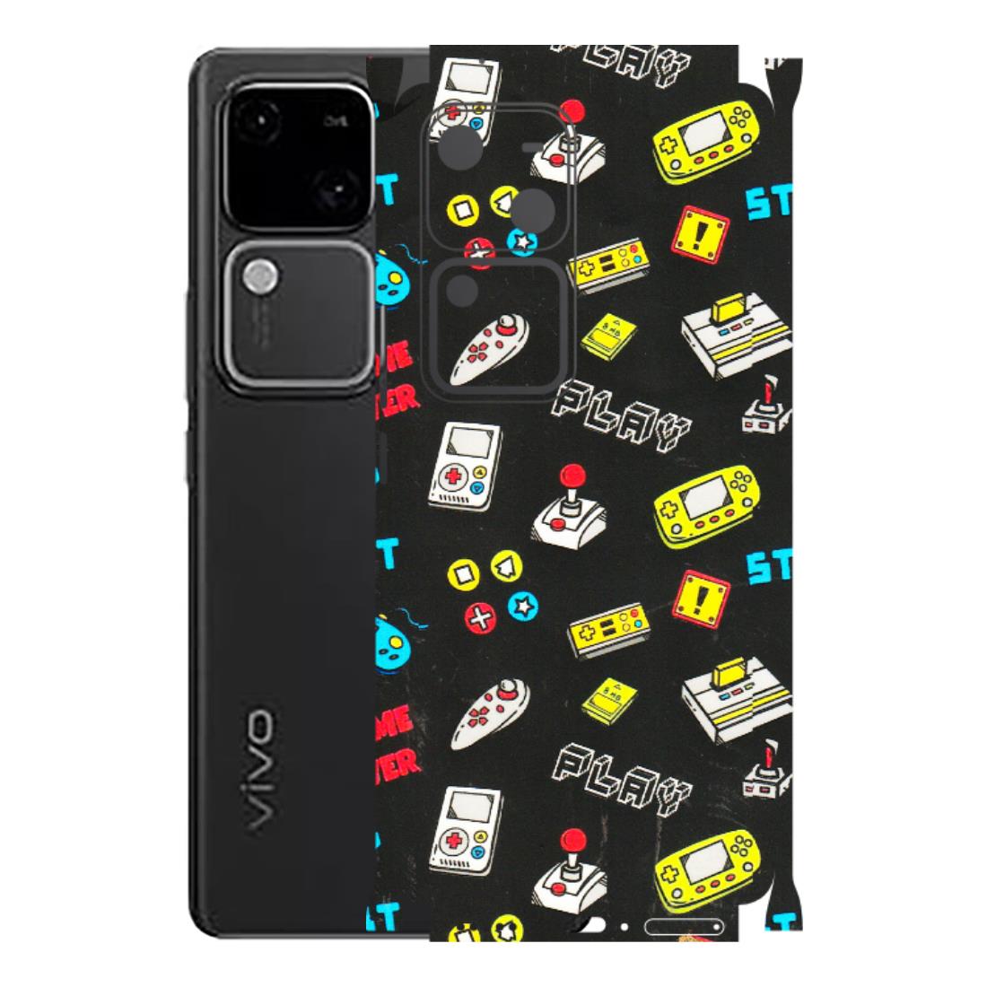 VIVO Z/V/X/T/U/S Series Phone Skins (All Models) - Gaming Doodles - 3D Embossed Finish (L-224) Vivo V30 5G