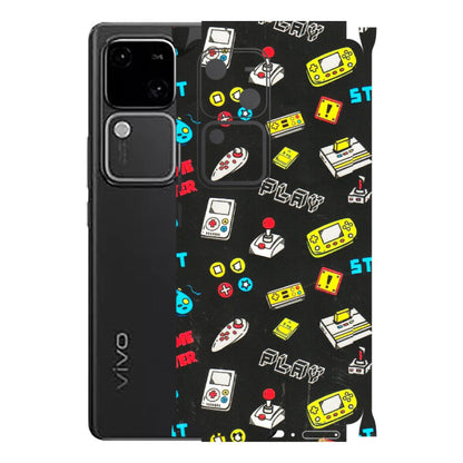 VIVO Z/V/X/T/U/S Series Phone Skins (All Models) - Gaming Doodles - 3D Embossed Finish (L-224) Vivo V30 5G