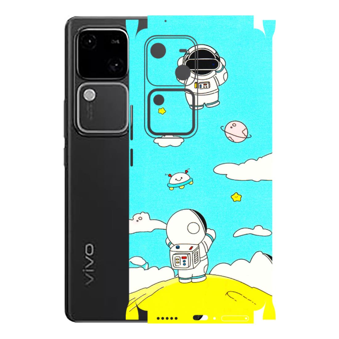 VIVO Z/V/X/T/U/S Series Phone Skins (All Models) - Blue Skies Astro Float - 3D Embossed Finish (L-230) Vivo V30 5G