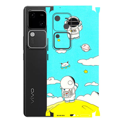 VIVO Z/V/X/T/U/S Series Phone Skins (All Models) - Blue Skies Astro Float - 3D Embossed Finish (L-230) Vivo V30 5G