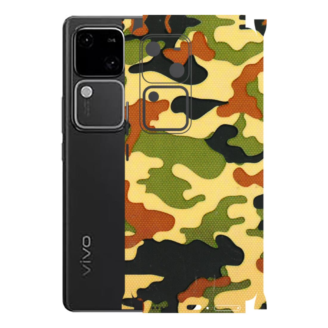 VIVO Z/V/X/T/U/S Series Phone Skins (All Models) - Indian Military - 3D Embossed Finish (L-234) Vivo V30 5G