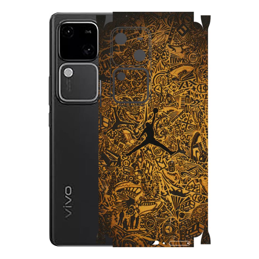 VIVO Z/V/X/T/U/S Series Phone Skins (All Models) - Premium Gold Basketball Player - 3D Embossed Finish (L-236) Vivo V30 5G