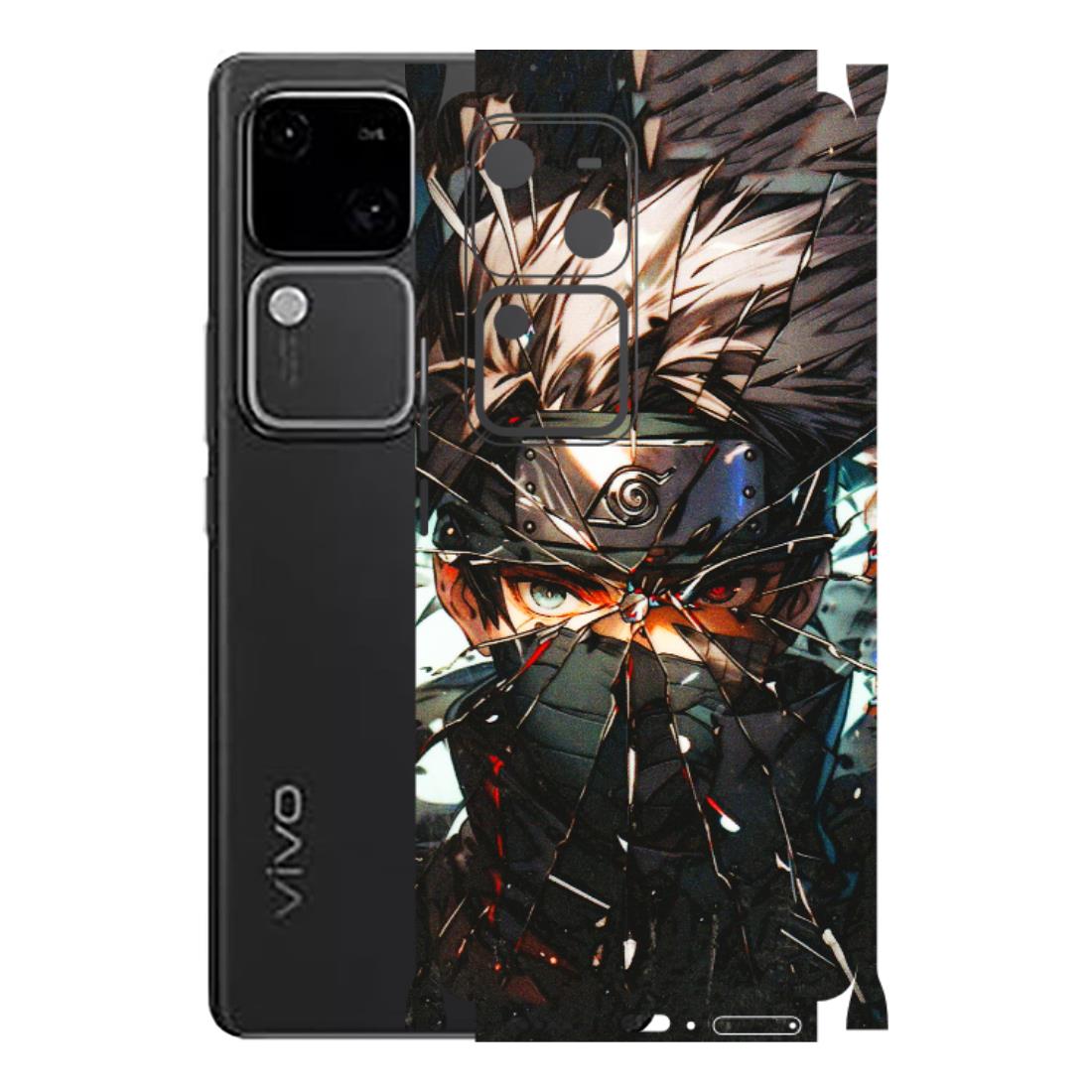 VIVO Z/V/X/T/U/S Series Phone Skins (All Models) - Kakashi Shattered Glass Effect - 3D Embossed Finish (L-237) Vivo V30 5G