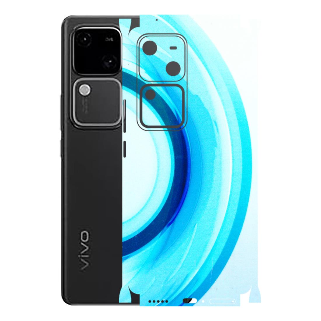 VIVO Z/V/X/T/U/S Series Phone Skins (All Models) - The Blue Curve - 3D Embossed Finish (L-244) Vivo V30 5G
