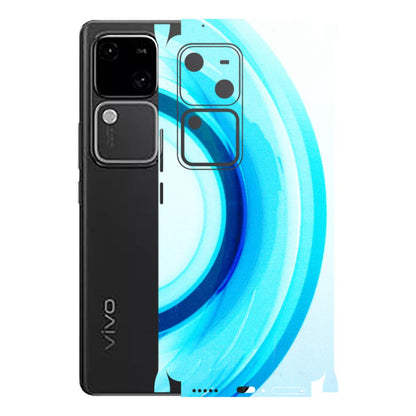 VIVO Z/V/X/T/U/S Series Phone Skins (All Models) - The Blue Curve - 3D Embossed Finish (L-244) Vivo V30 5G