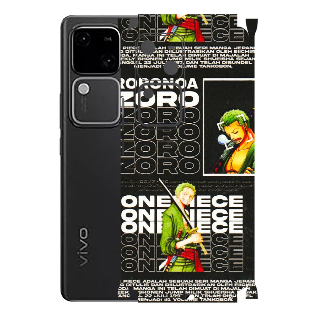 VIVO Z/V/X/T/U/S Series Phone Skins (All Models) - One Piece Zoro - 3D Embossed Finish (L-250) Vivo V30 5G