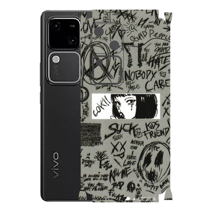 VIVO Z/V/X/T/U/S Series Phone Skins (All Models) - Never Have Love Anime - 3D Embossed Finish (L-260) Vivo V30 5G