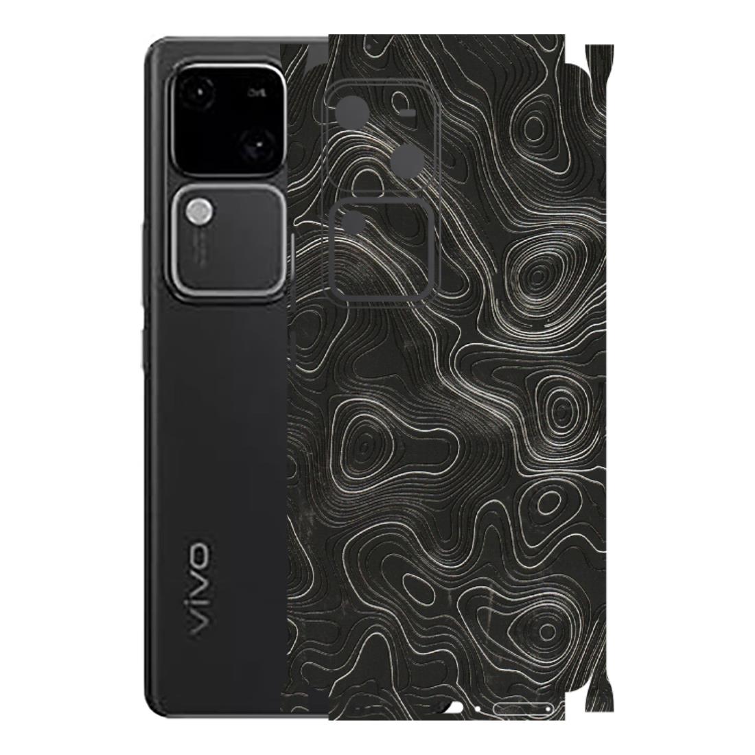 VIVO Z/V/X/T/U/S Series Phone Skins (All Models) - Abstract White Line Map - 3D Embossed Finish (L-269) Vivo V30 5G