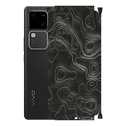 VIVO Z/V/X/T/U/S Series Phone Skins (All Models) - Abstract White Line Map - 3D Embossed Finish (L-269) Vivo V30 5G