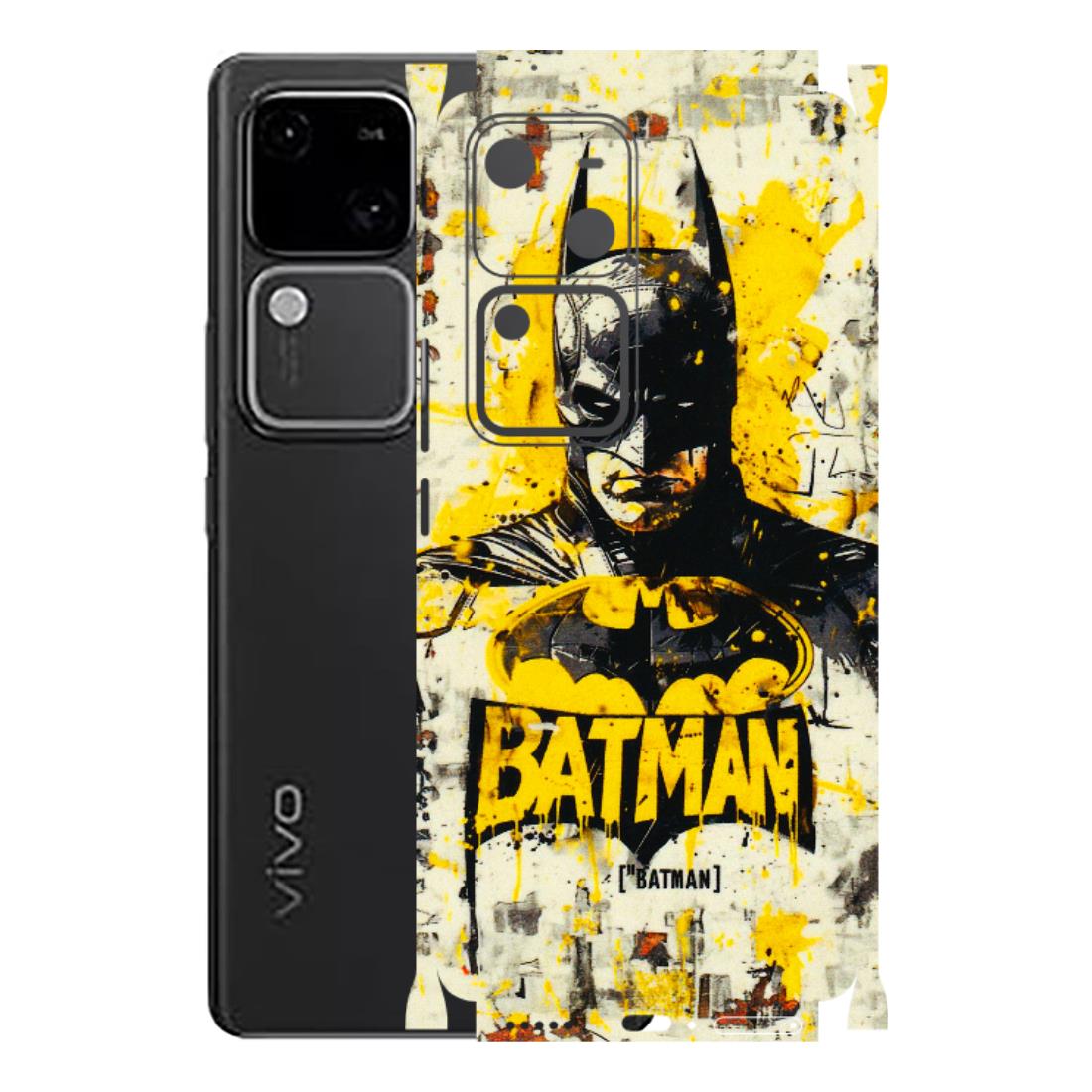 VIVO Z/V/X/T/U/S Series Phone Skins (All Models) - Batman Yellow BT - 3D Embossed Finish (L-304) Vivo V30 5G