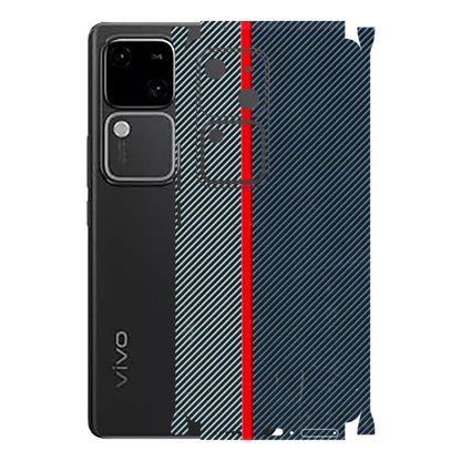 VIVO Z/V/X/T/U/S Series Phone Skins (All Models) - Blue Sober Lines - 3D Embossed Finish (L-305) Vivo V30 5G