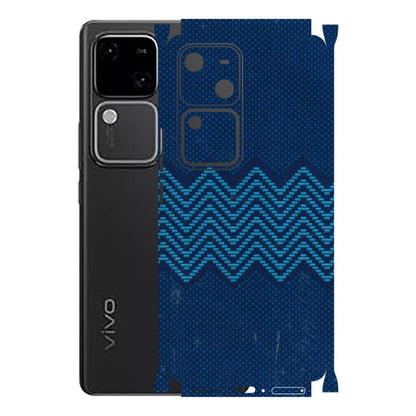 VIVO Z/V/X/T/U/S Series Phone Skins (All Models) - Blue Sober Waves - 3D Embossed Finish (L-306) Vivo V30 5G